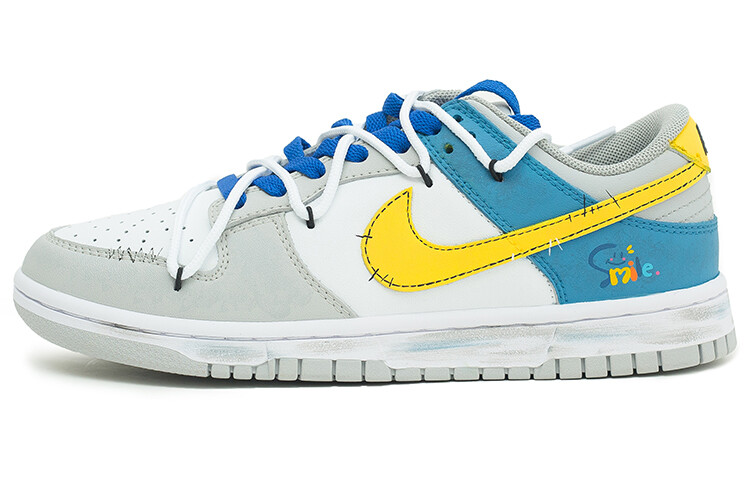 

Кроссовки Nike Dunk Skateboarding Shoes Women's Low-top Gray/Blue, синий