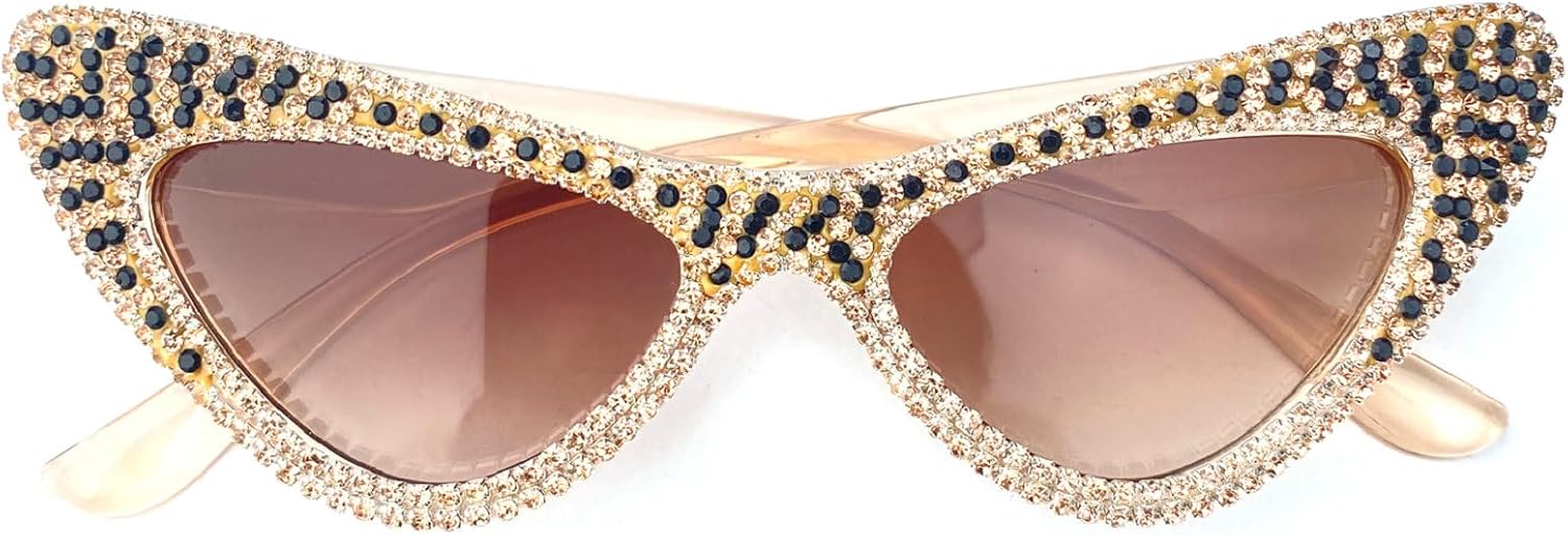 

Солнцезащитные очки в оправе «кошачий глаз» с бриллиантами и кристаллами, дизайнерский стиль, женские солнцезащитные очки со стразами, модные очки для путешествий и вечеринок mincl, Brown