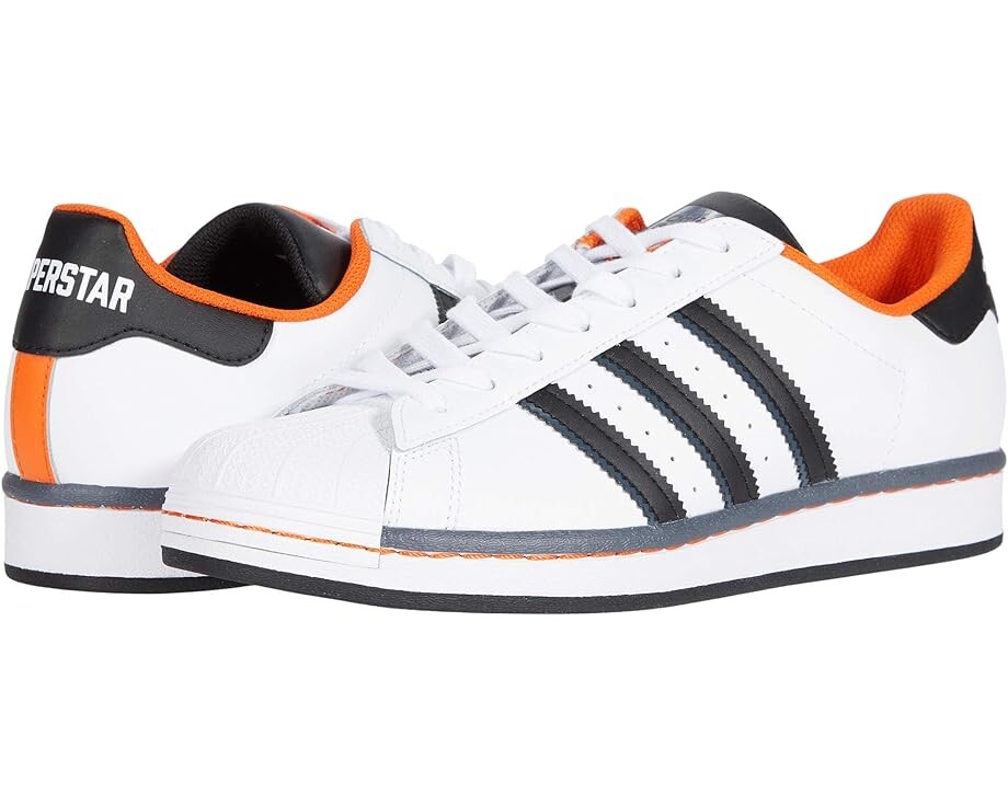

Кроссовки Adidas Superstar, цвет Footwear White/Core Black/Orange