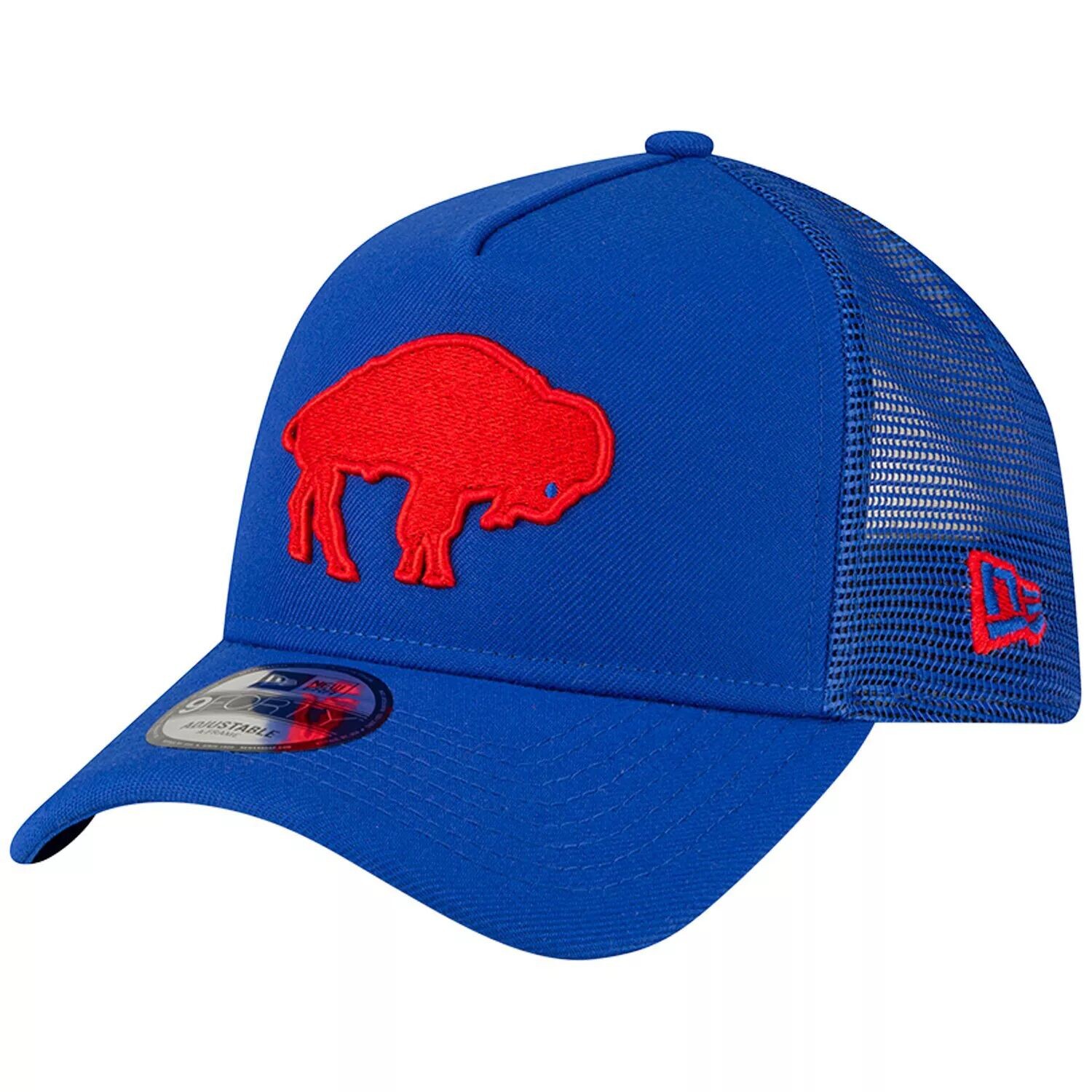 

Мужская регулируемая шляпа New Era Royal Buffalo Bills с логотипом А-образной формы Trucker 9FORTY