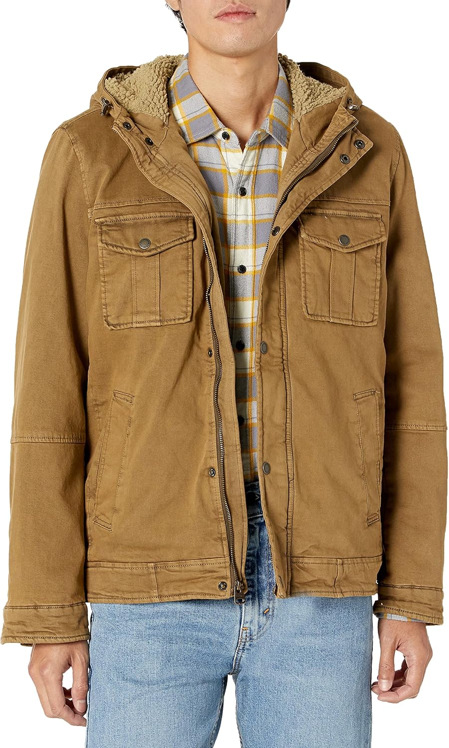 

Мужская куртка Levi's Legacy Sherpa Lined Military с четырьмя карманами, Khaki