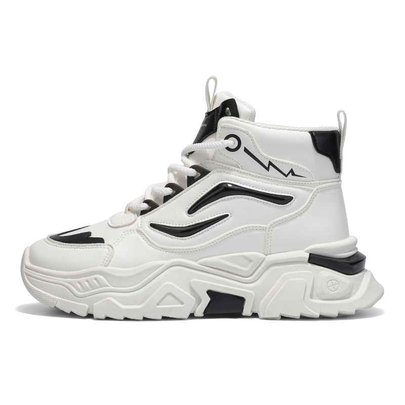 

Износостойкое покрытие, увеличивающее рост, высокие массивные кроссовки для мужчин MIIOW, White