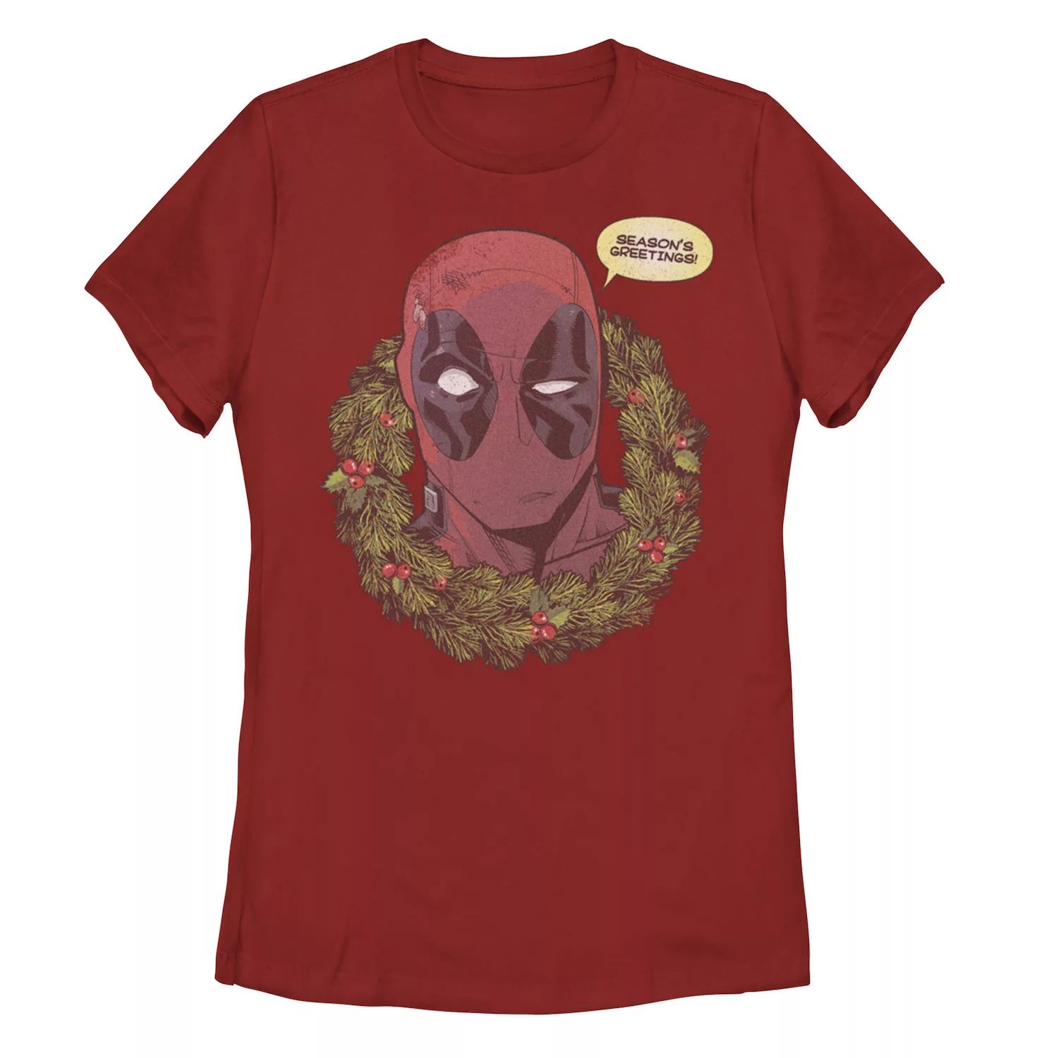 

Футболка с изображением венка Marvel's Deadpool «Season's Greetings» для юниоров Licensed Character, Коричневый, Футболка с изображением венка Marvel's Deadpool «Season's Greetings» для юниоров Licensed Character