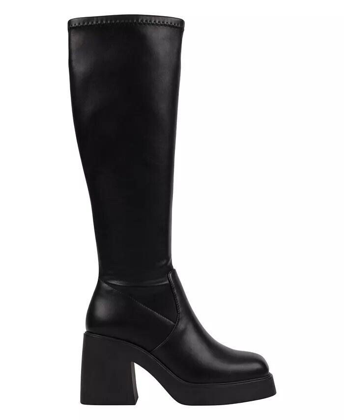 Женские сапоги Chantal на платформе с эластичной подошвой до колена GC Shoes, черный — фото 2