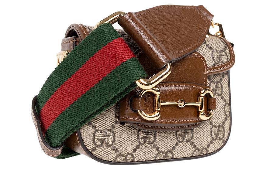 Женская сумка-кошелек Gucci Horsebit 1955 с монограммным ремешком — фото 3