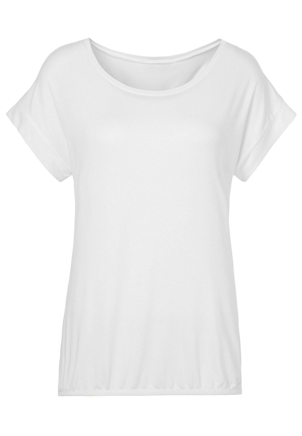 

Базовая футболка LASCANA, Белый, Базовая футболка LASCANA