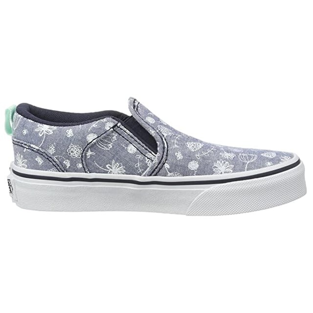 Синие женские кеды Asher с низким верхом из парусины 38dsmo2 Vans, синий