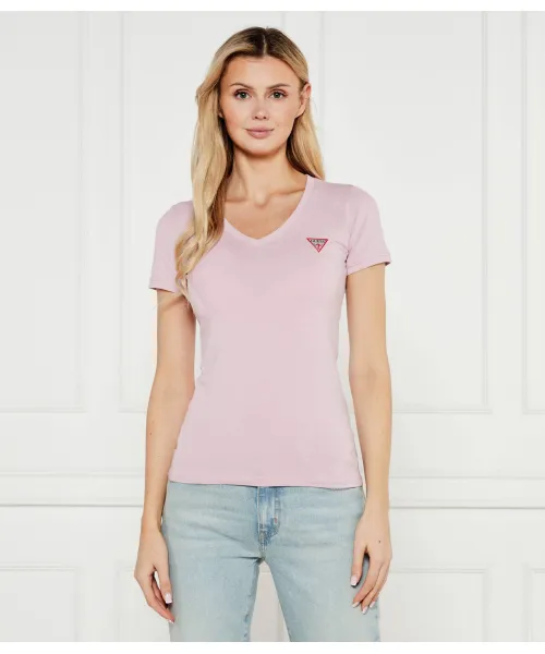 

Футболка Slim fit Guess Jeans, розовый