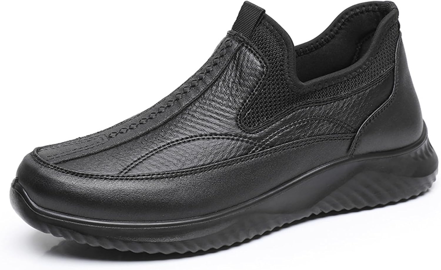 

Мужские повседневные лоферы с круглым носком без застежек, комфортные, легкие, дышащие, с мягкой подошвой, противоскользящие, для прогулок на открытом воздухе, на работу, для путешествий и ежедневного ношения Nxnbhsl, черный