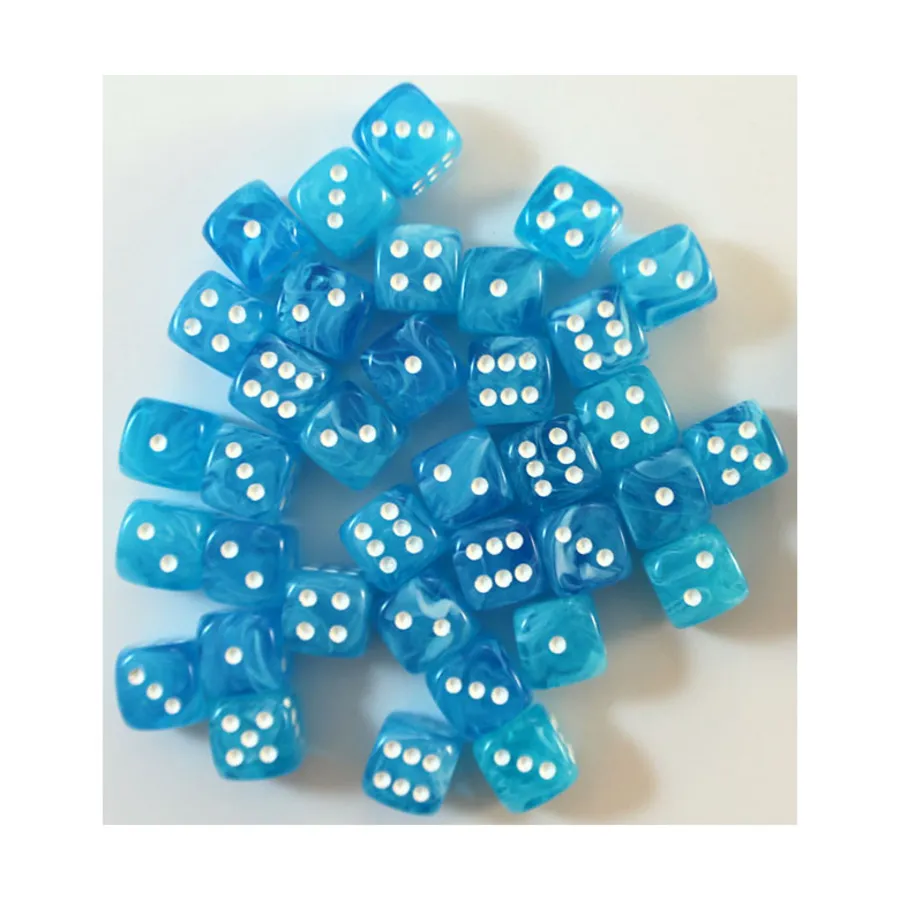 

d6 12 мм Голубой с белым (36), Dice - Cirrus (Chessex)