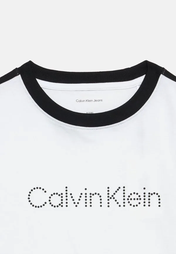 Футболка с принтом в виде ленты Calvin Klein Jeans, White — фото 4