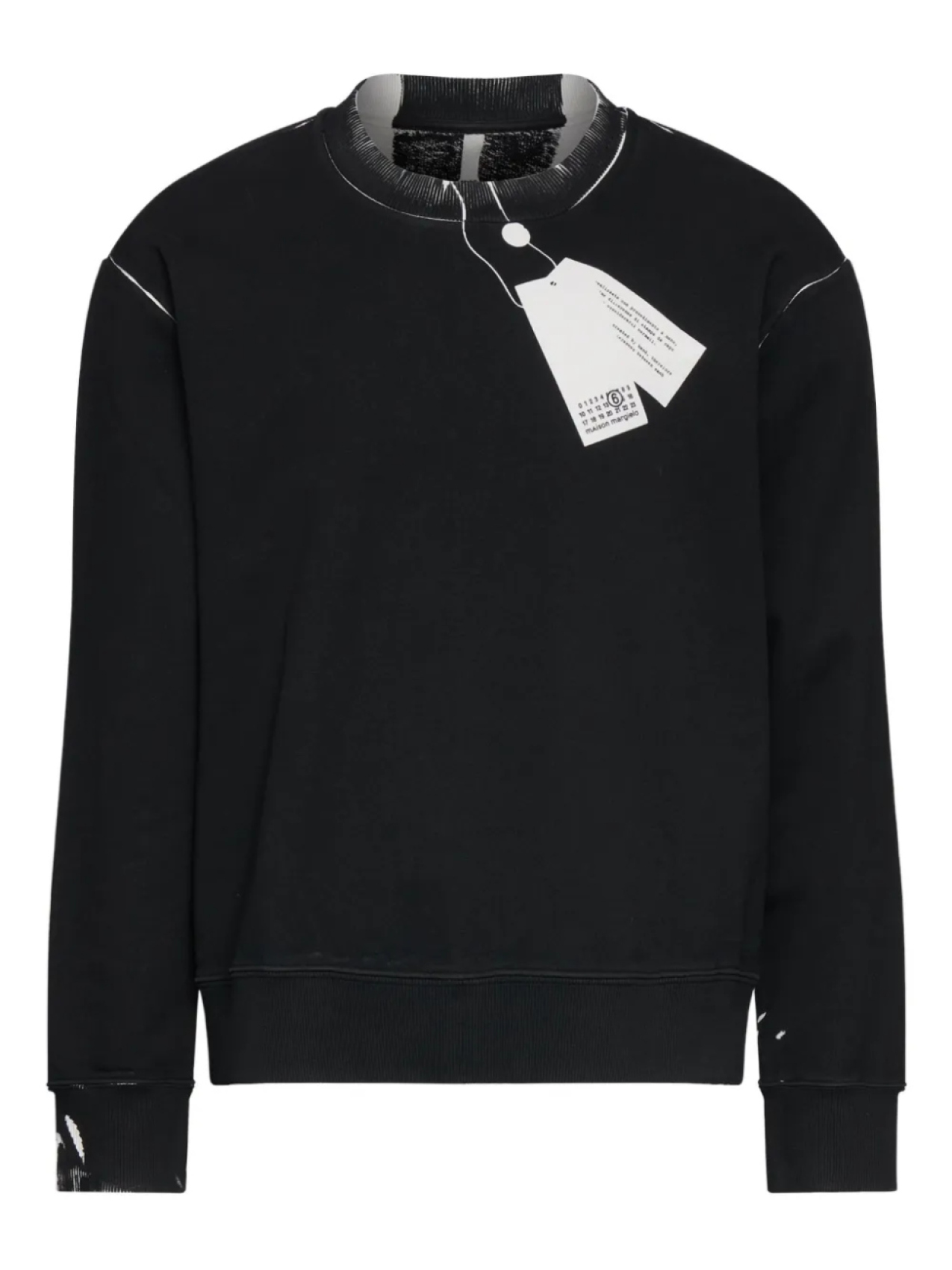 

MM6 Maison Margiela хлопковая толстовка, черный