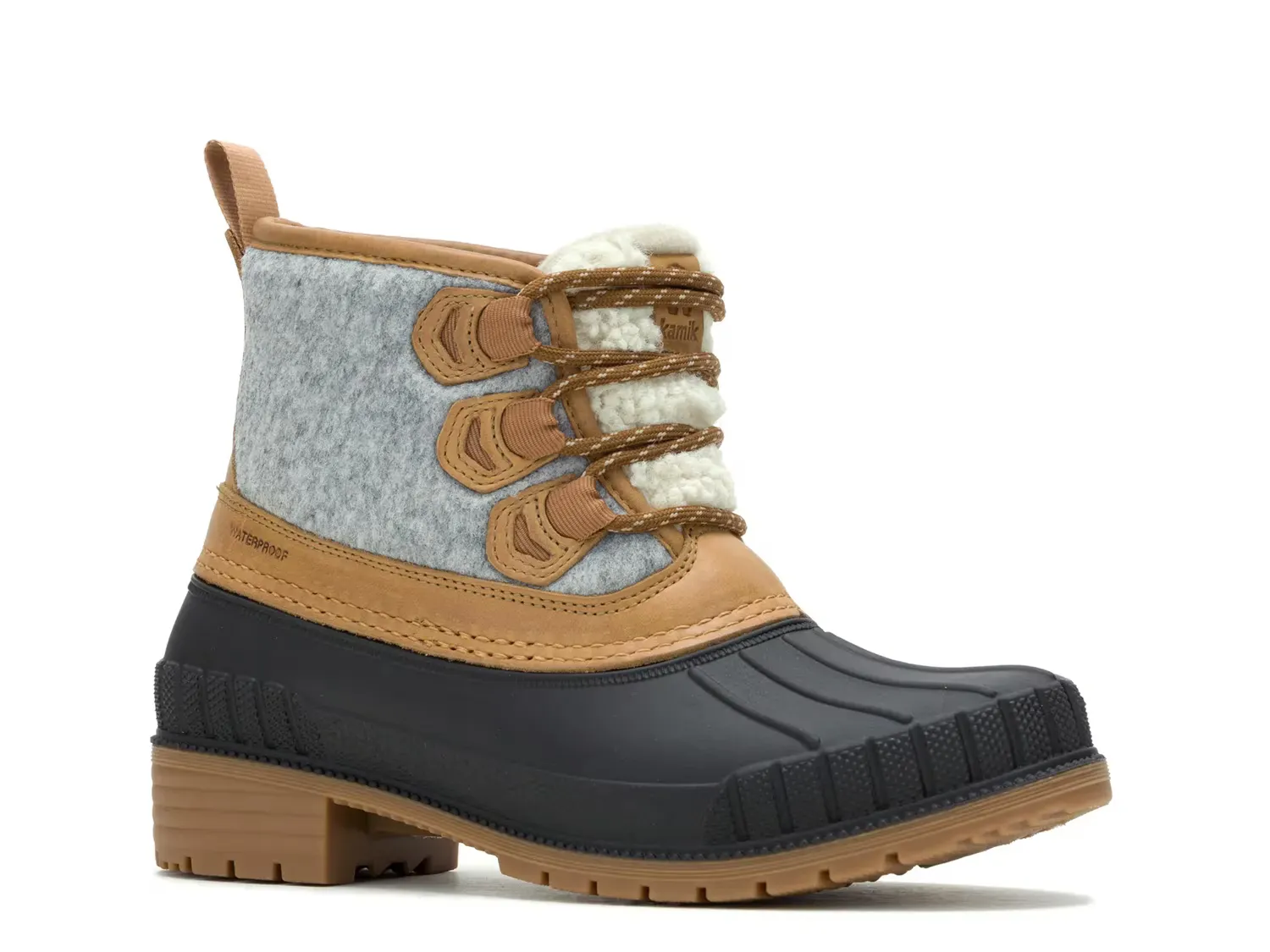 Sienna Water-Resistant Duck Сапоги Kamik, Grey/Tan/Black