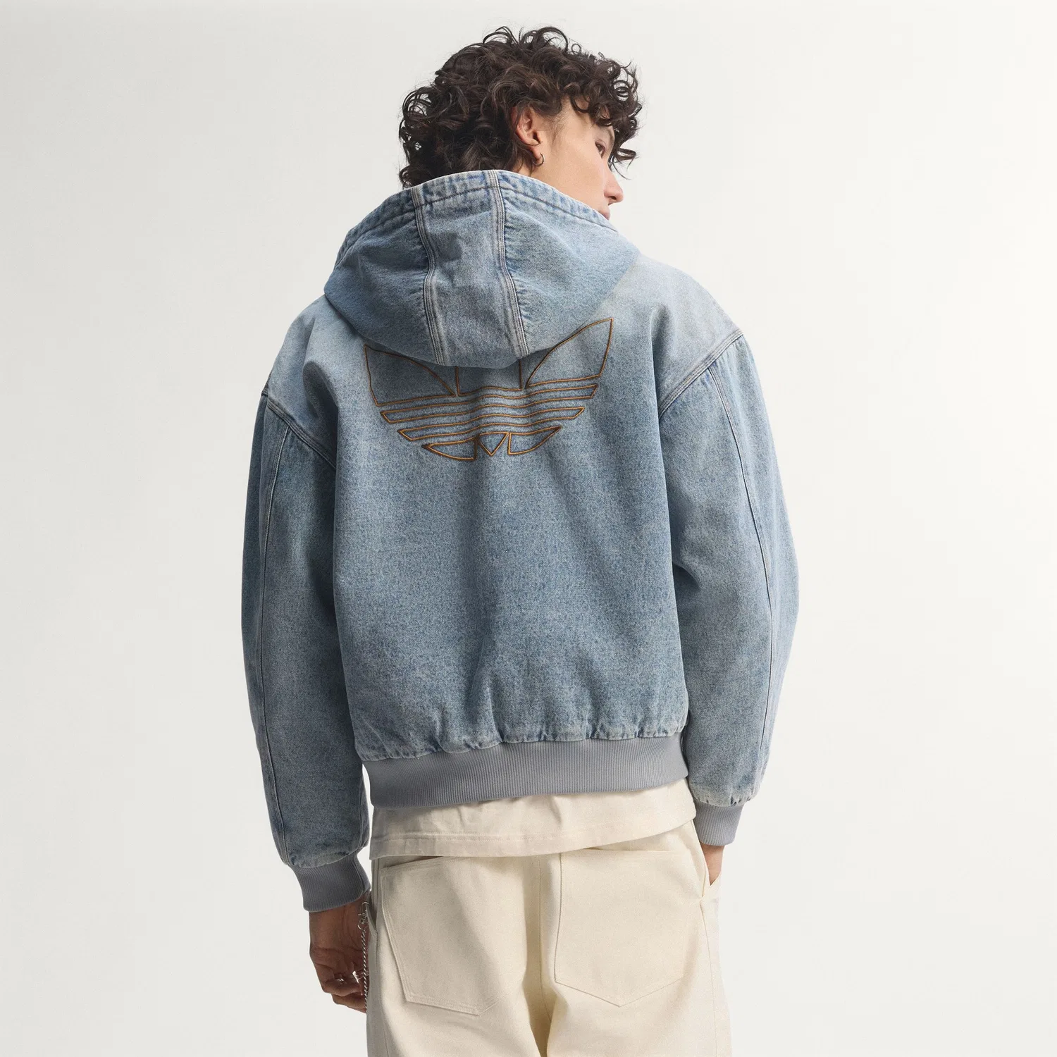 Мужская джинсовая куртка с подкладкой ke0131 от Adidas — фото 2