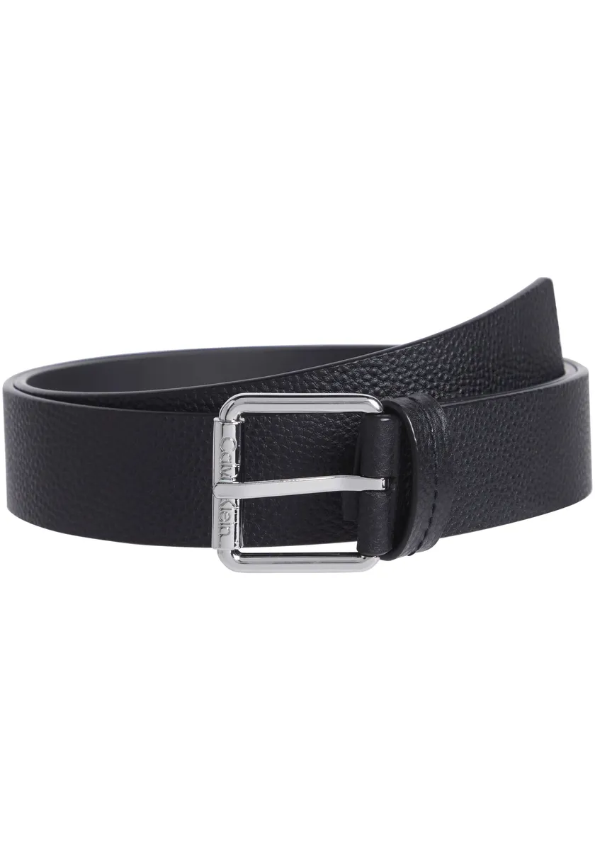 

Кожаный ремень Calvin Klein "CK MUST PB 35MM" с тиснением логотипа Calvin Klein, цвет Ck Black Pebble