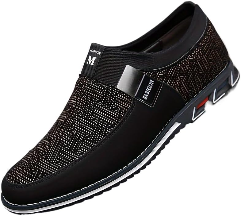 

Модные мужские деловые повседневные туфли, формальные прогулочные, большого размера для среднего возраста Fmshi, коричневый