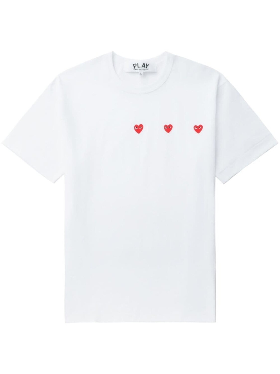 

Comme Des Garçons Play футболка Triple Hearts, белый