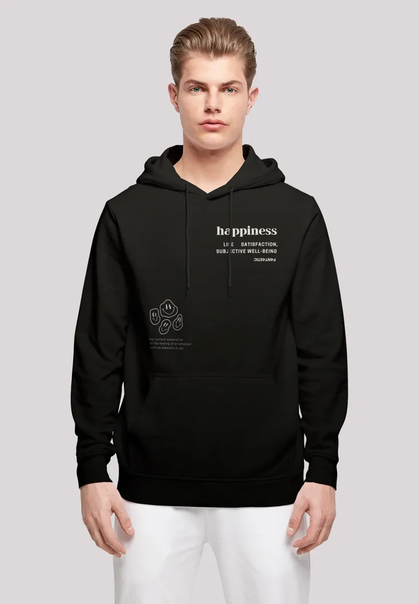 

Толстовка F4NT4STIC "happiness HOODIE UNISEX", принт, черный