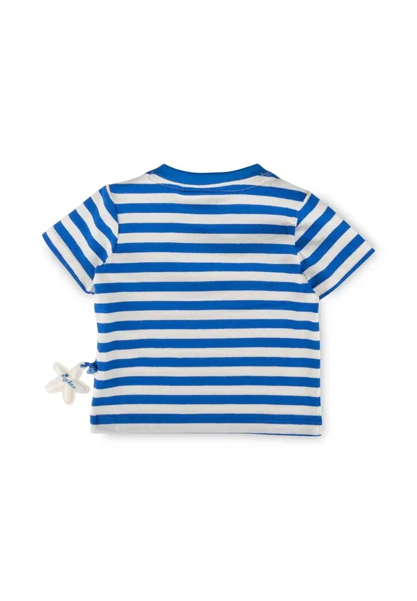 Футболка Sigikid sea you print t-shirt, бело-голубая полоска — фото 2