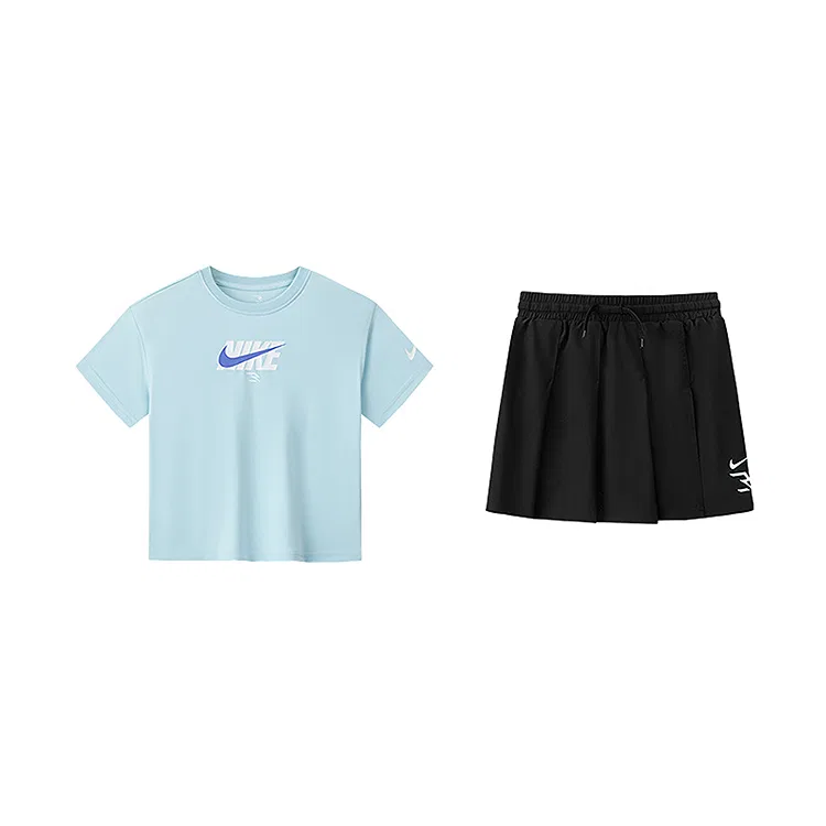 Детский костюм с юбкой Dri Fit Nike малахитовый