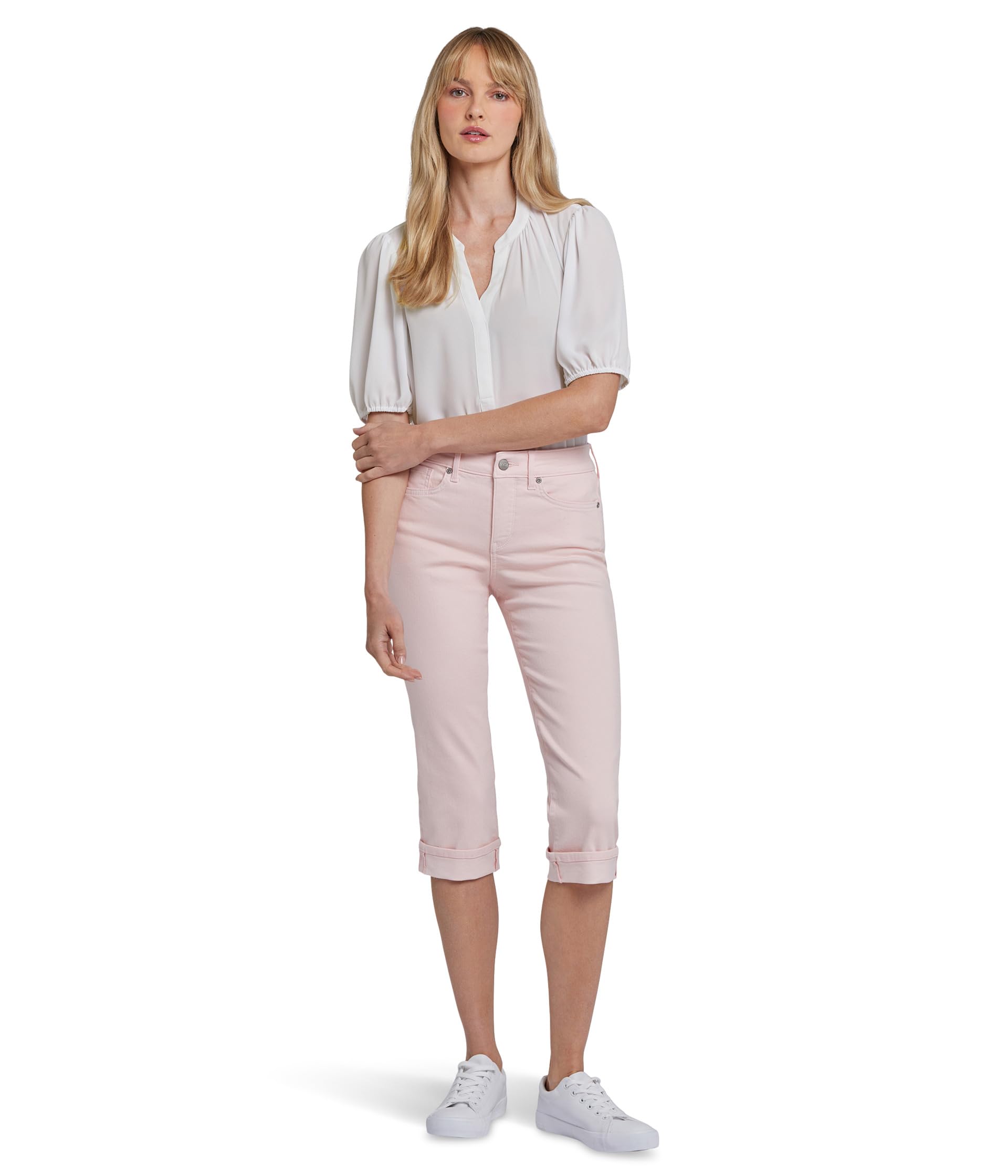 

Джинсы NYDJ Petite Marilyn Straight Crop Jeans In Crystal Pink, Crystal Pink