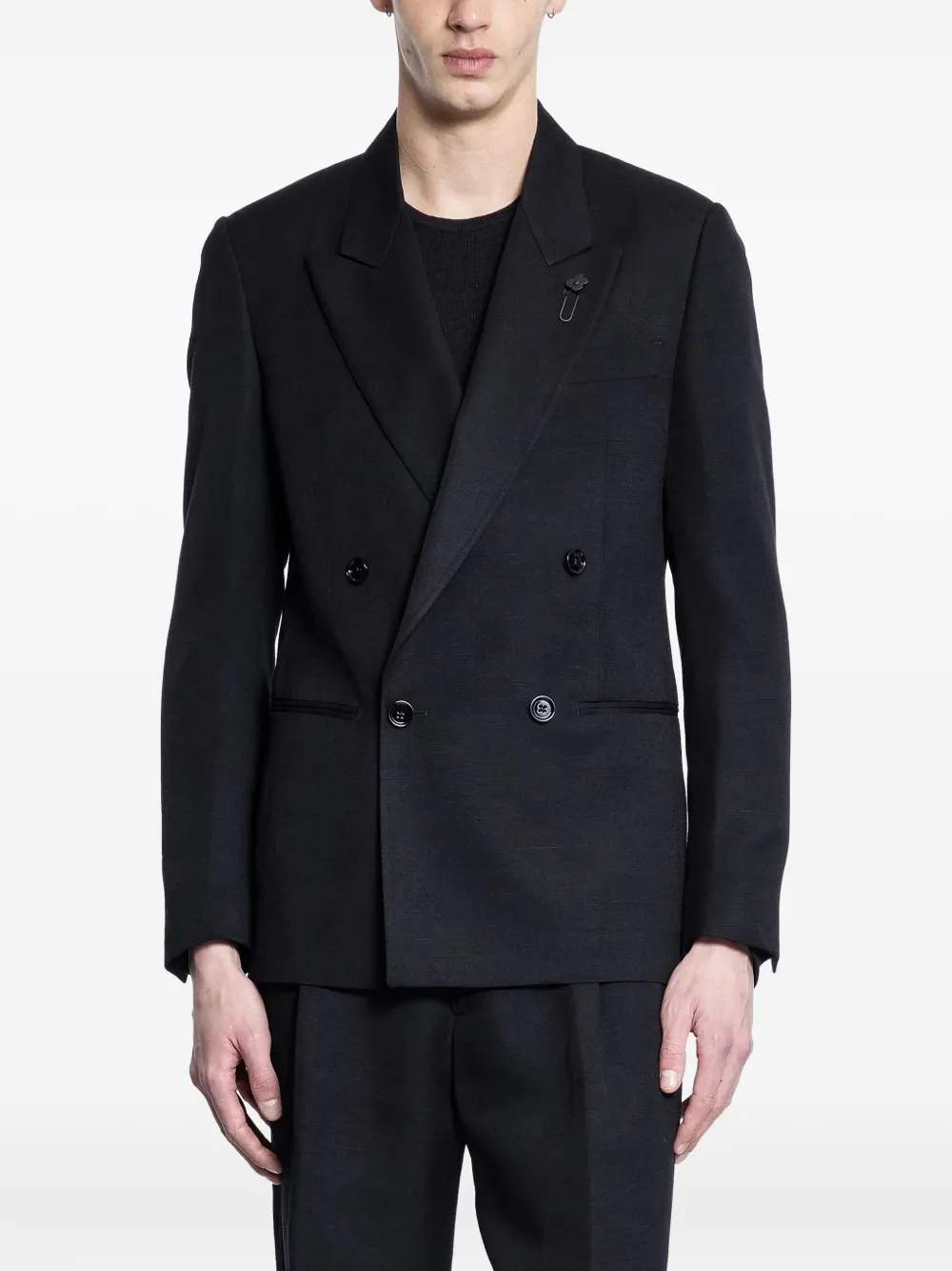 

Двубортный блейзер Lardini, черный