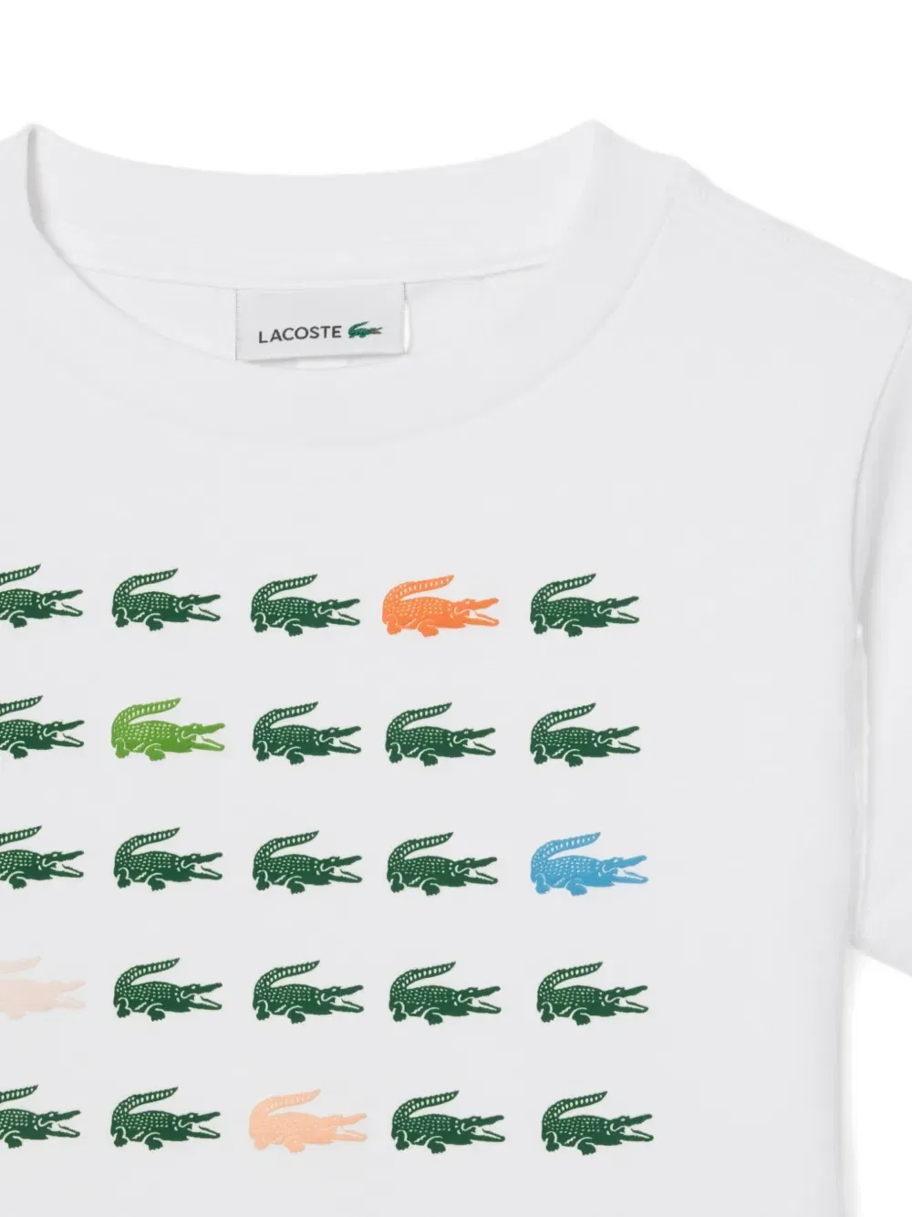 Футболка с круглым вырезом и логотипом Lacoste, белый — фото 3