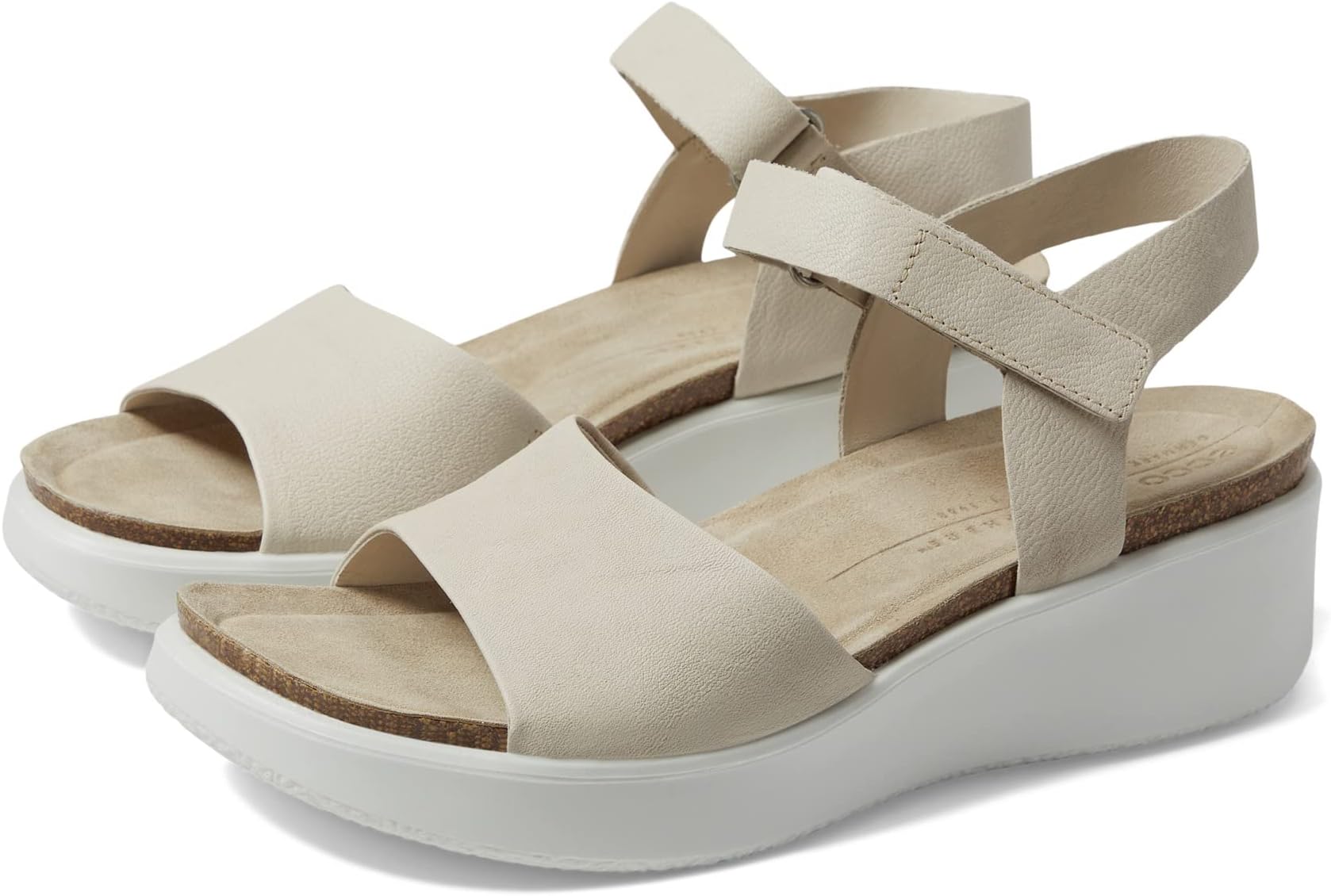 

Босоножки Flowt Wedge Cork Sandal ECCO, цвет Limestone