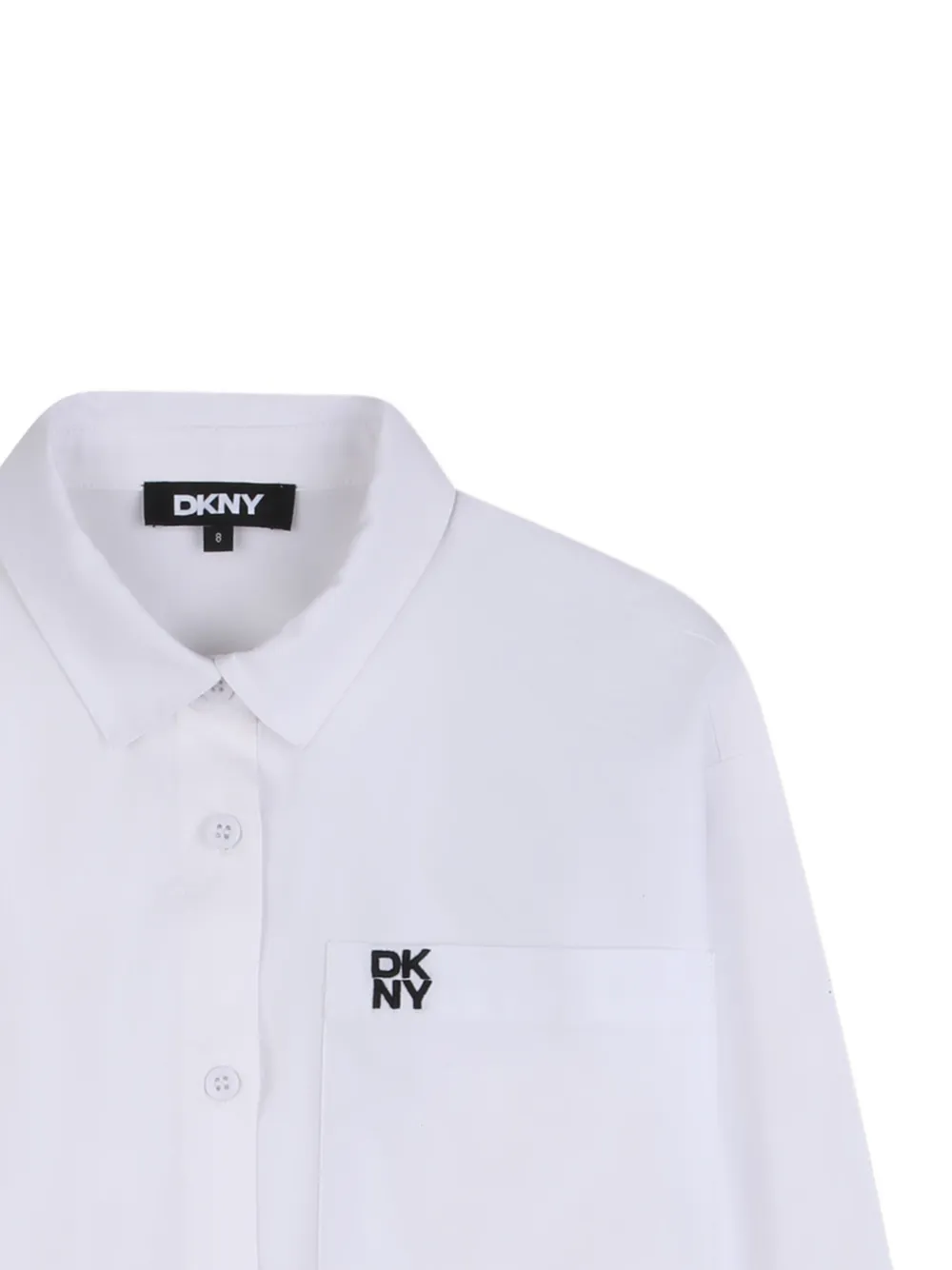 Рубашка с длинными рукавами и карманами Dkny Kids, белый — фото 3