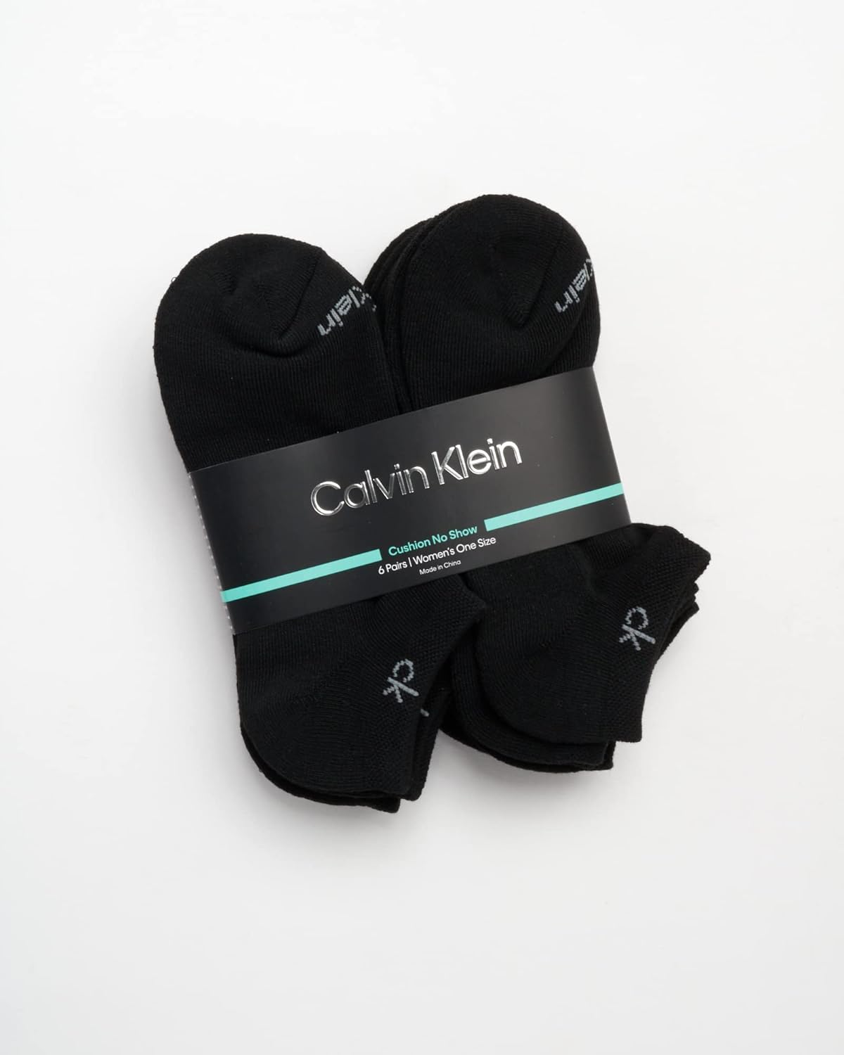 Женские носки Calvin Klein No Show - 6 пар спортивных носков из хлопковой смеси с низким вырезом для женщин, легкие, мягкие, комфортные, Black — фото 2