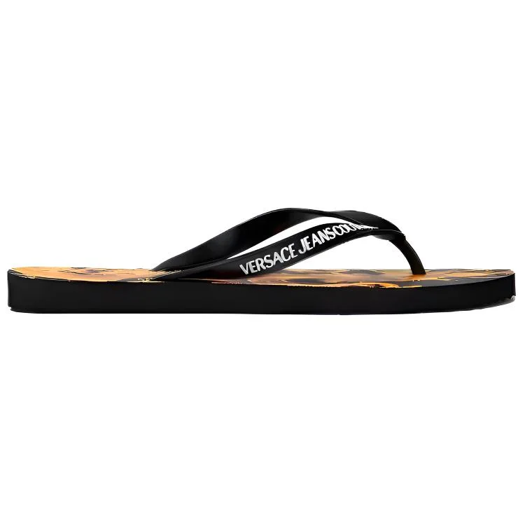 VERSACE JEANS COUTURE Шлепанцы без особых функций мужские Black Gold — фото 3