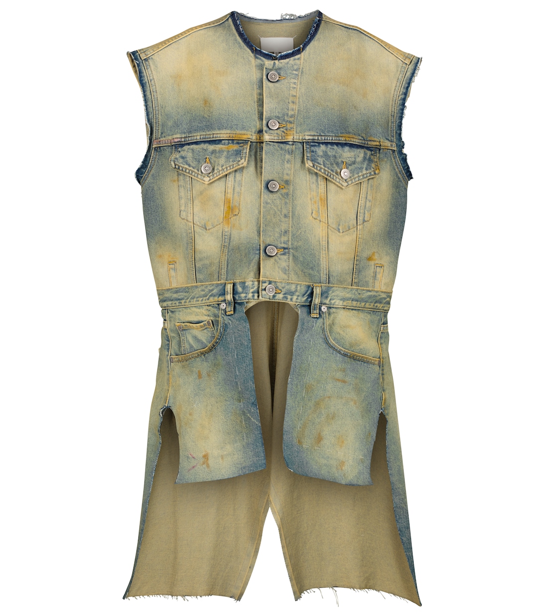 

Деконструированный джинсовый жилет Maison Margiela, Dirty Denim