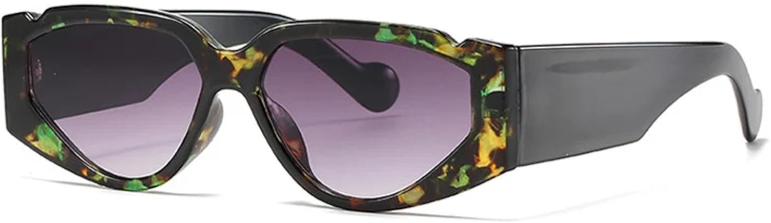 

Модные панк-солнцезащитные очки для женщин, винтажные очки «кошачий глаз», мужские очки в стиле ретро, ​​зеленые и серые, с защитой от УФ-излучения UV400 HHZZYVY, C2 Flower-gray