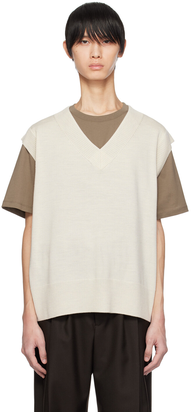 

Off-White Жилет Kalvin Mark Kenly Domino Tan Studio