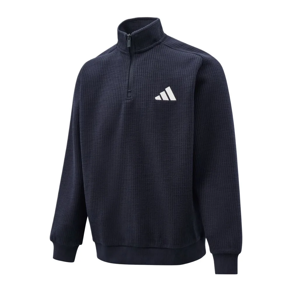 Adidas Свитер мужской с воротником-стойкой, морской синий