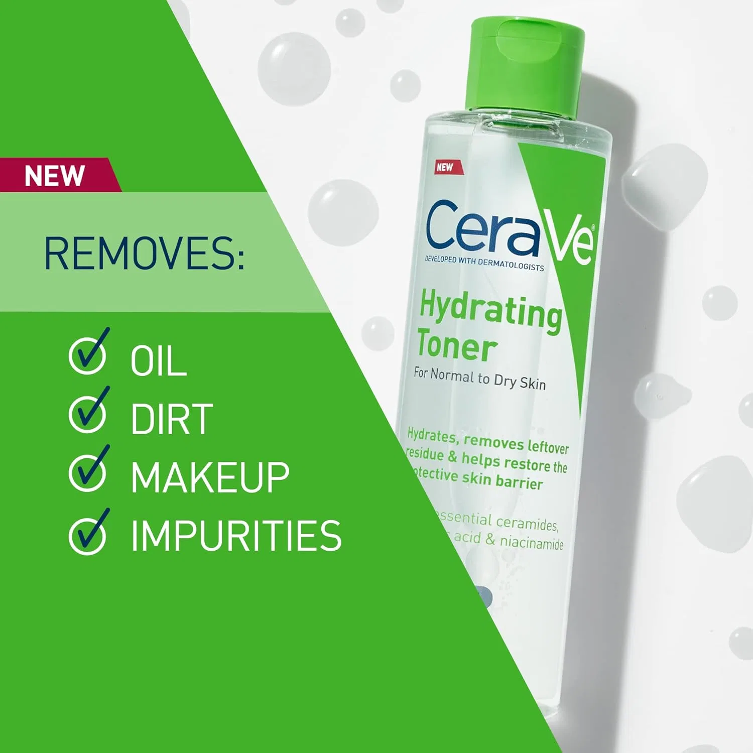 Тоник CeraVe — С гиалуроновой кислотой, ниацинамидом и церамидами, 200 мл — фото 3