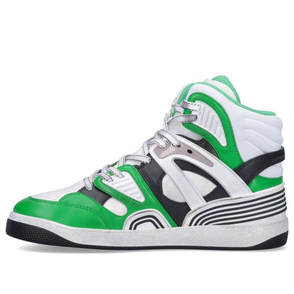 

Кроссовки basket high 'black white green' Gucci, черный