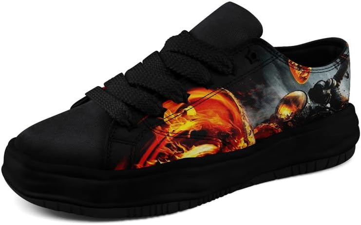 

Кеды AWSOLE Fashion с черепом и розой на холсте для мужчин и женщин, унисекс, готический стиль, модные плоские удобные кроссовки черного, белого и красного цвета