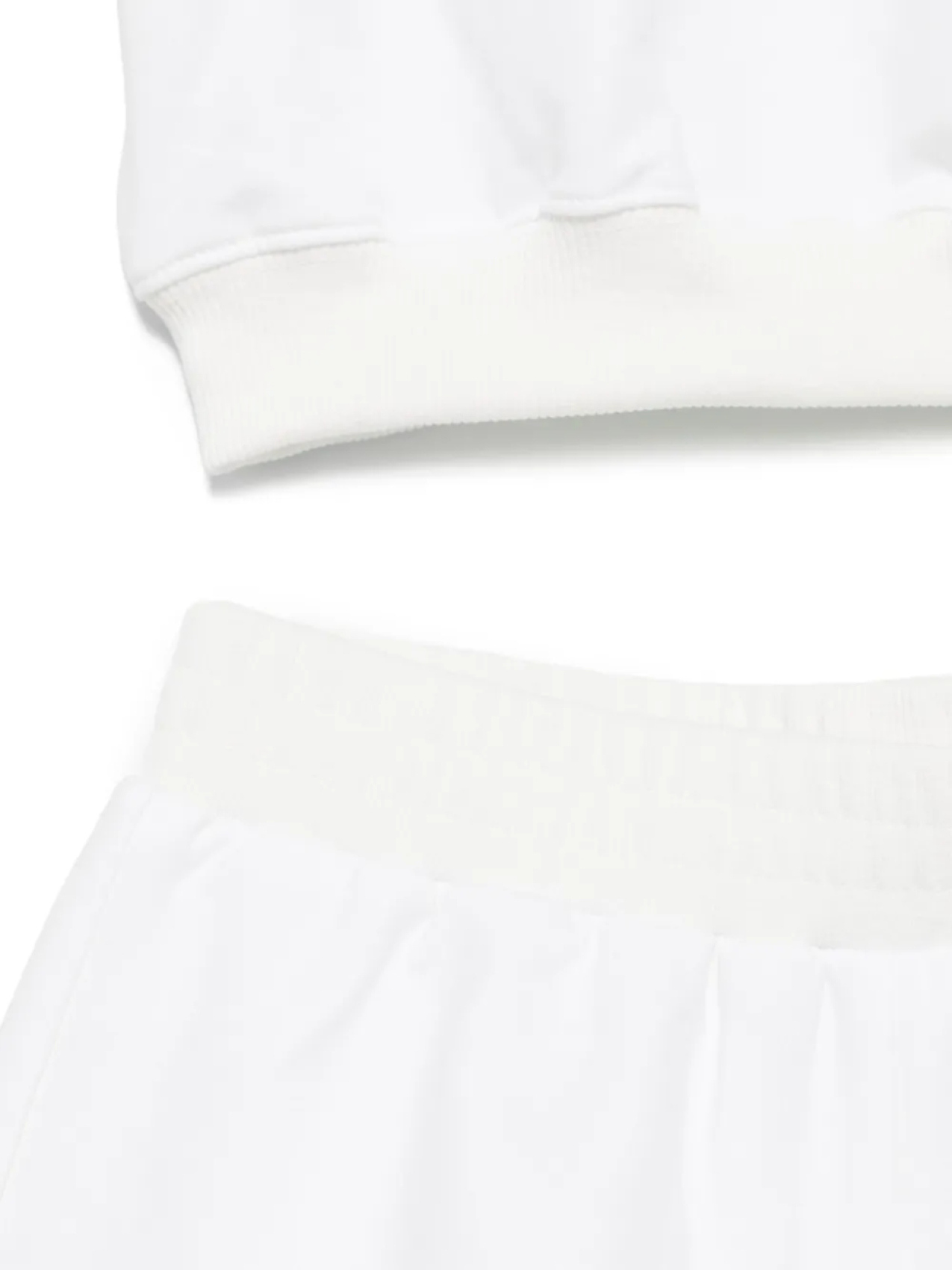 TWINSET Kids комплект из топа и шортов с тисненым логотипом, белый — фото 3
