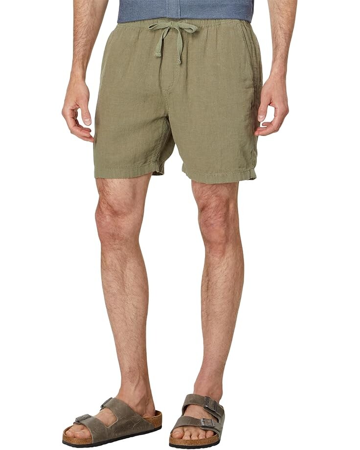 

Шорты Faherty Essential Linen Short, цвет Canyon Olive