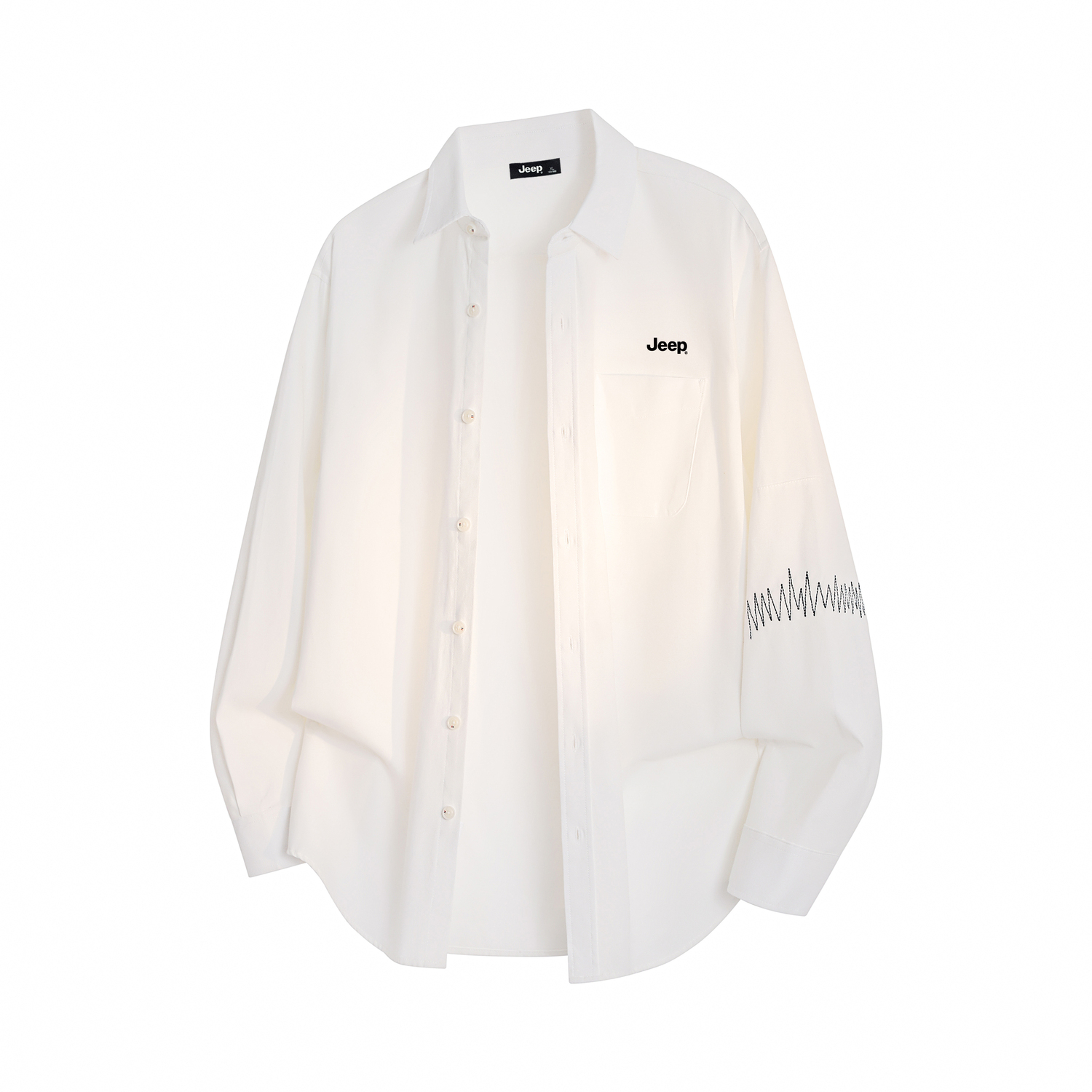 

Рубашка Leisure Collection Unisex Lapel Thin Others Jeep, белый