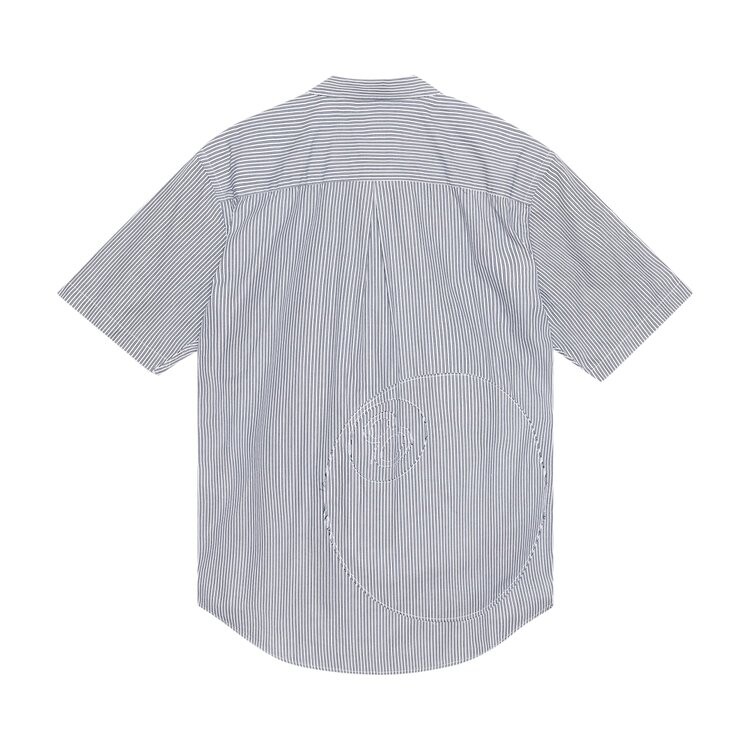 Рубашка Stussy 8 Ball Stripe Boxy Short-Sleeve Shirt, темно-синий — фото 2