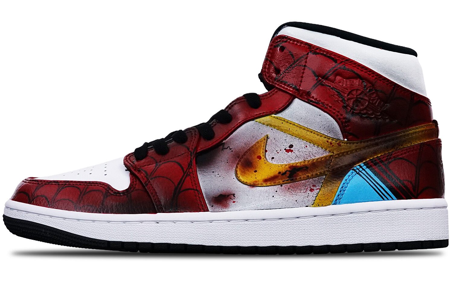 

Кроссовки Air JORDAN 1 Vintage Basketball Shoes Men High-Top Red White/Yellow