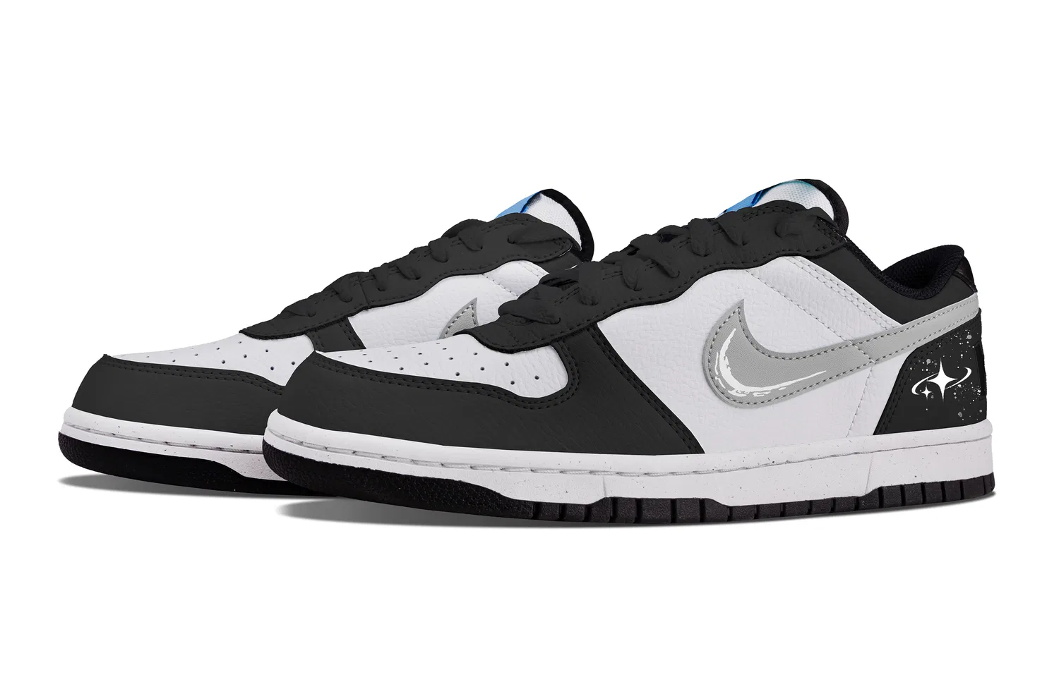Кроссовки скейтбординговые низкие Nike Big Starlight Black — фото 4