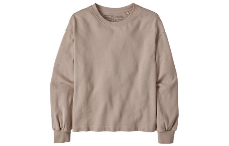 Свитшот Regenerative Organic Certified с круглым вырезом для женщин, Moderate Regular Patagonia, shrub коричневый/shroom taupe — фото 3