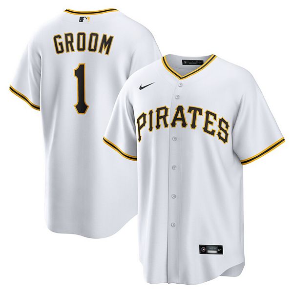 

Мужская белая реплика домашней футболки Pittsburgh Pirates #1 Groom Nike