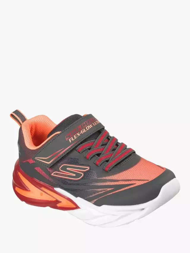 Детские кроссовки S-Lights Flex-Glow Ultra, угольно-красные Skechers — фото 2