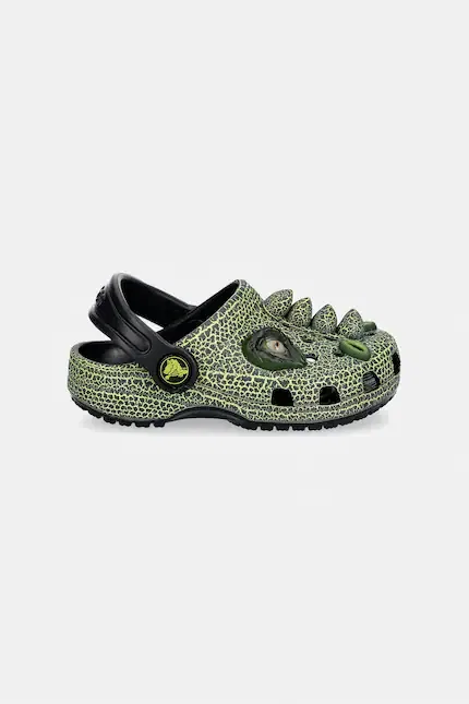 Сланцы детские Classic I Am Scary Dino Clog T Crocs, зеленый — фото 2