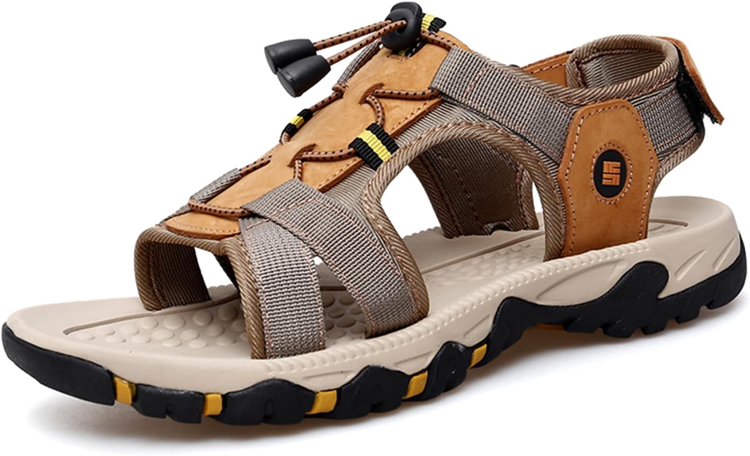 

Мужские кожаные сандалии CHUUMEE для походов, пляжа и спорта с поддержкой свода стопы, коричневый