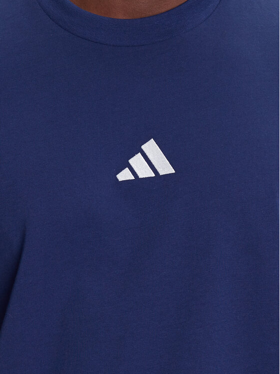Футболка обычного кроя Essentials 3-Stripes JE6399 Adidas, синий — фото 4